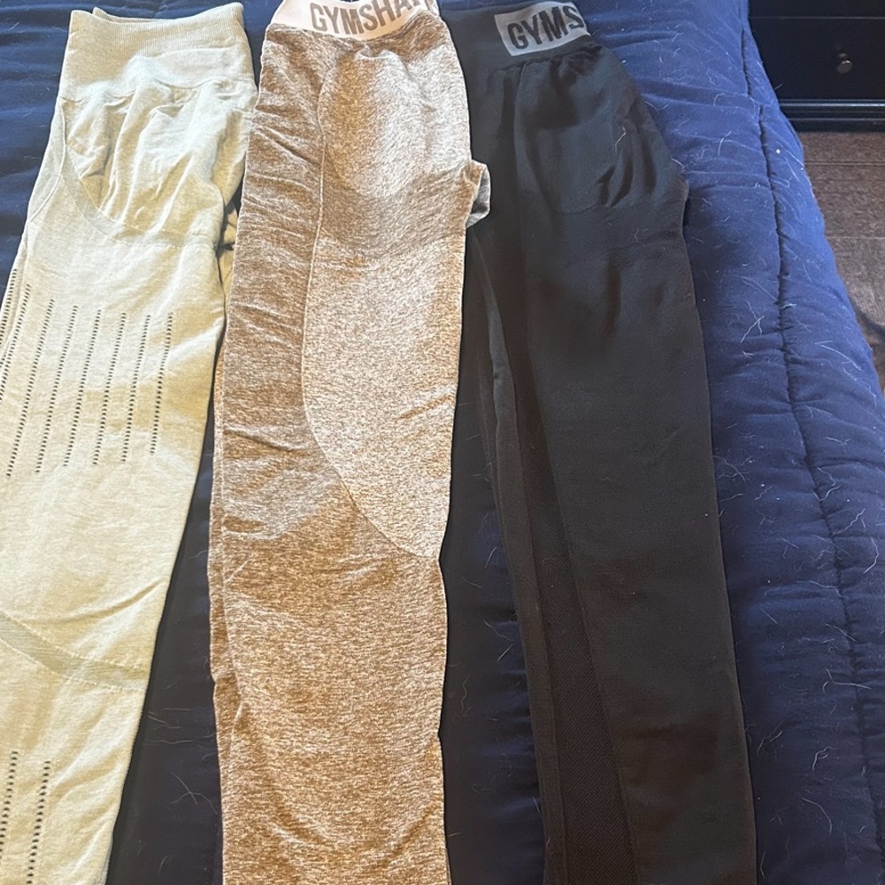 BLACK GYMSHARK FLEX LEGGINGS